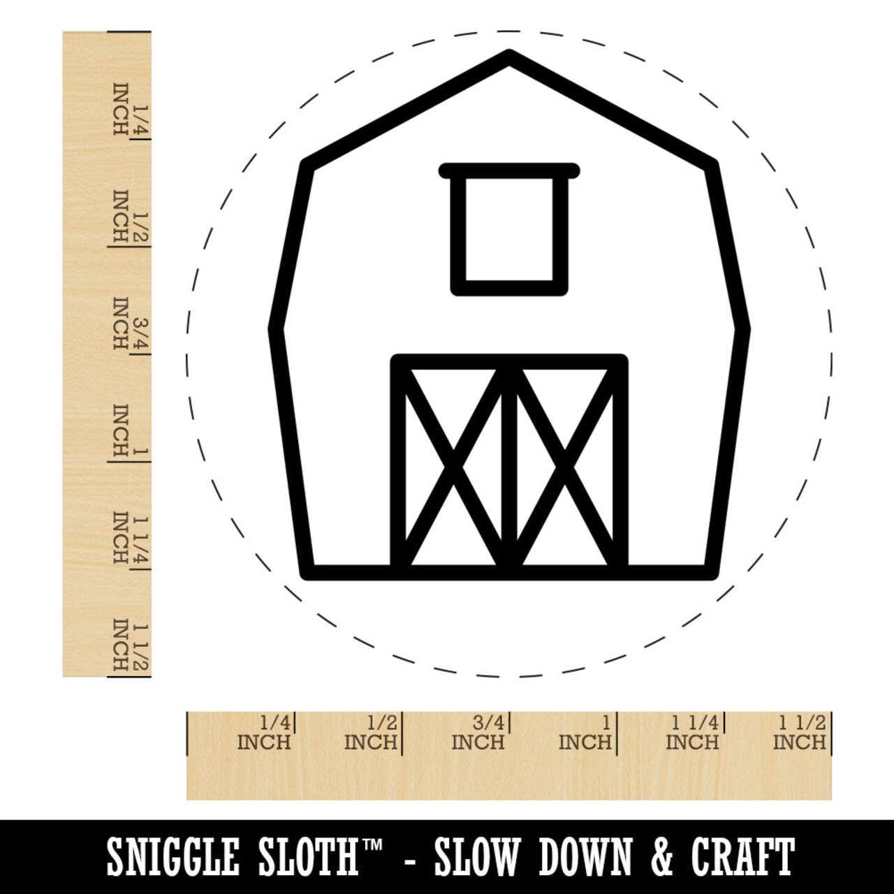 Barn Doodle Self-Inking Rubber Stamp for Stamping Crafting Planners